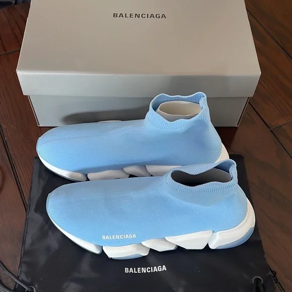Balenciaga | Shoes | Balenciaga Light Blue Speed 2 Brand New  display picture 1